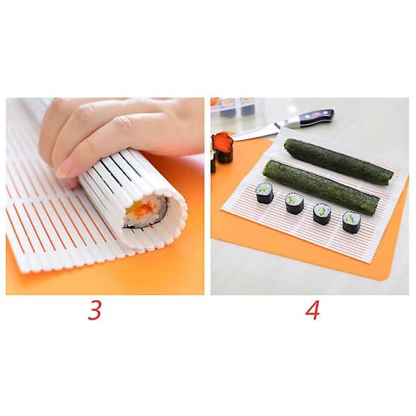 Profesjonell Non-stick Sushimatte Plast Sushirullmatte Sushimatte Rull Sushirull