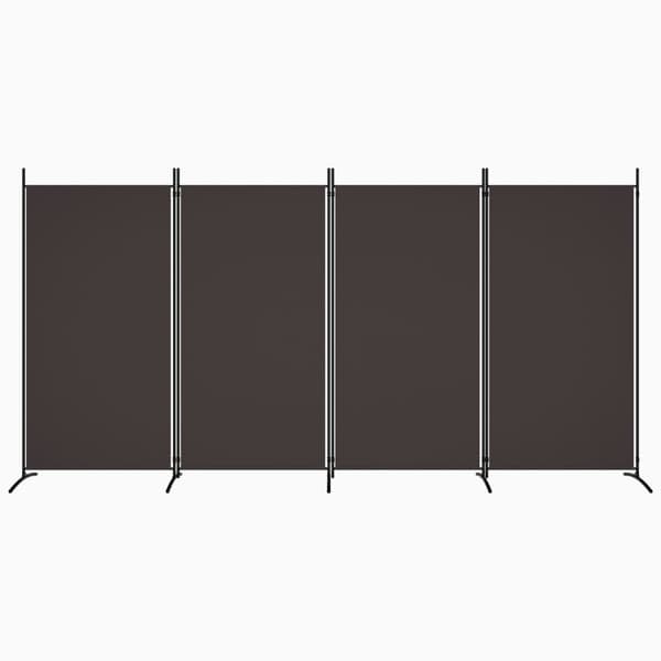 vidaXL Romdeler 4 paneler brun 346x180 cm stoff Brun 4620