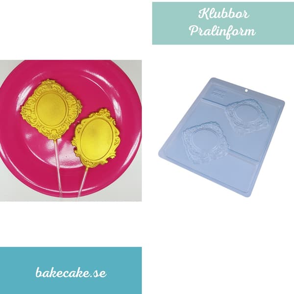 Pralinform Ram Klubba Sjokoladeform - BWB 9832 Transparent transparent