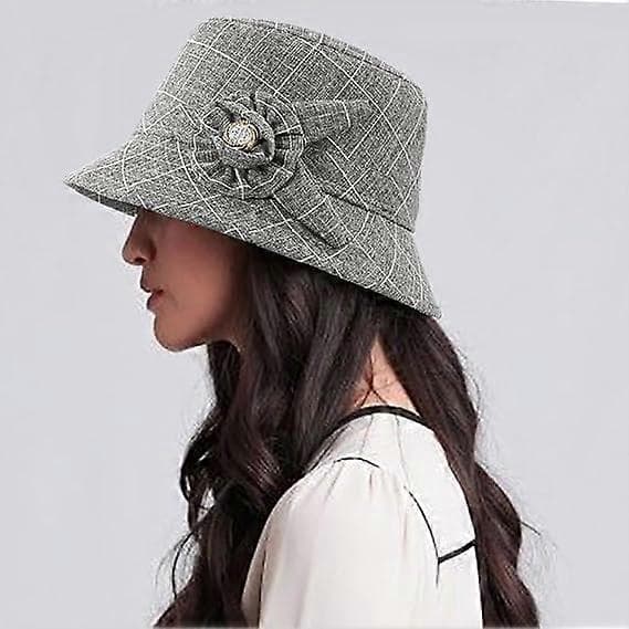 Vintage blomsterhat til kvinder, kirkebøllehat