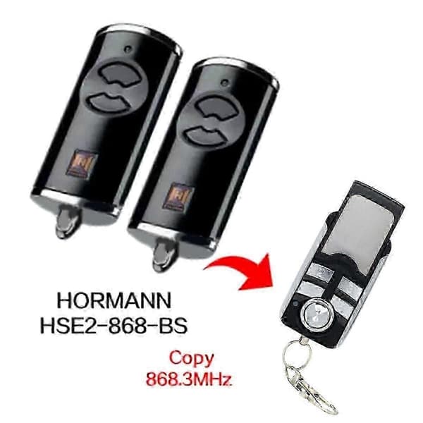 2 stk 868MHz garasjeportfjernkontroll erstatning for Hörmann BS HSE2-868-BS