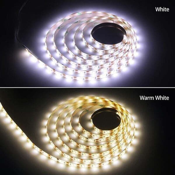 3m Self-Adhesive LED Strip - Infrared Motion Sensor - 3000K Warm Light - Waterproof - USB Rechargeable - for Drawers and Cabinets