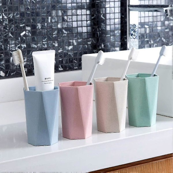 4-delad molntandborstmugg, munvattenmugg, tandborstmugg