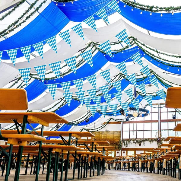 10m Oktoberfest-vimpel 2-pack, Polyester, 20x30 cm