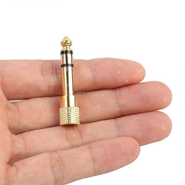 6.35 Han til 3.5 Hun Stereo Adapter Terminaler Lydstik Hovedtelefonadapter