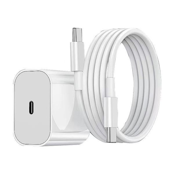2-pack iPhone Fast Charger USB-C 20W Power Adapter with 1m Cables