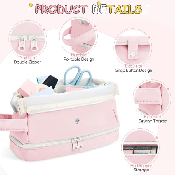 Large pencil case for girls and boys