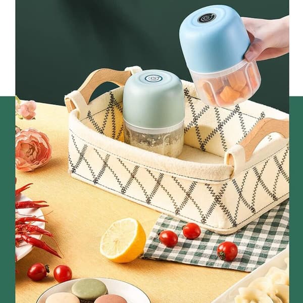 Trådløs mini elektrisk mikser for frukt, rispulver, chili, hvitløk