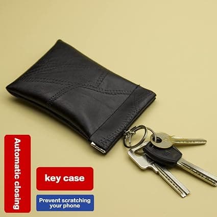 (Sort) bilnøgle etui, PU læder nøgle etui, taljetaske, nøgletaske