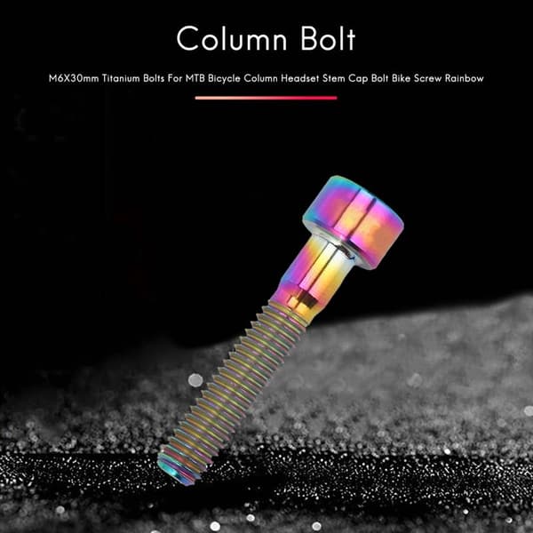 M6X30mm Titanium Bolts for Bicycle Stem Cap Bolt Bike Rainbow Screw