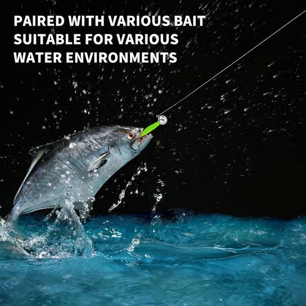 Sett med 50 runde jigg-hoder for swimbait, 10 g