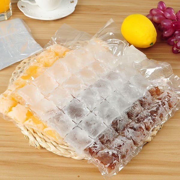 Enkle selvforseglende isterningposer - 10-pak Transparent transparent