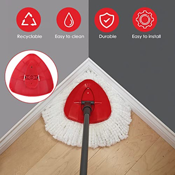 Spin Mop Utskiftbar Basehode O Ceda Roterende Trekant Spinnende Mop Utskift Deksel Plast Base Case Disc Tilbehør Del, 1 stk