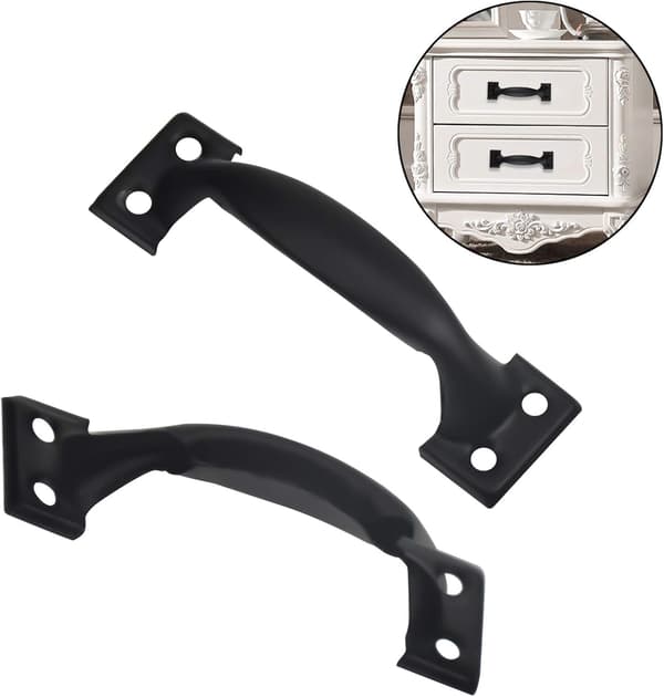 72mm Kitchen Handle, Kitchen Door Handle Cabinet 4 Pcs Furniture Handle Pulls with Screws for Kitchen Bedroom Cabinet Drawer (Silver)