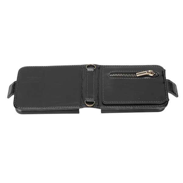 Multifunktionel Wallet Case med Kortholder til Z Flip 3 Foldbar Telefon Læder Etui Mobiltelefontilbehør Sort 0.3