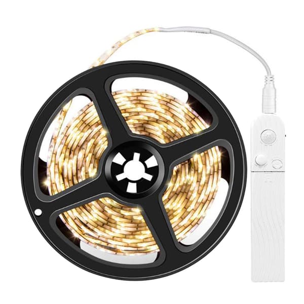 Varmhvid LED-strip med bevægelsessensor, 2 meter - Eksternt batteri