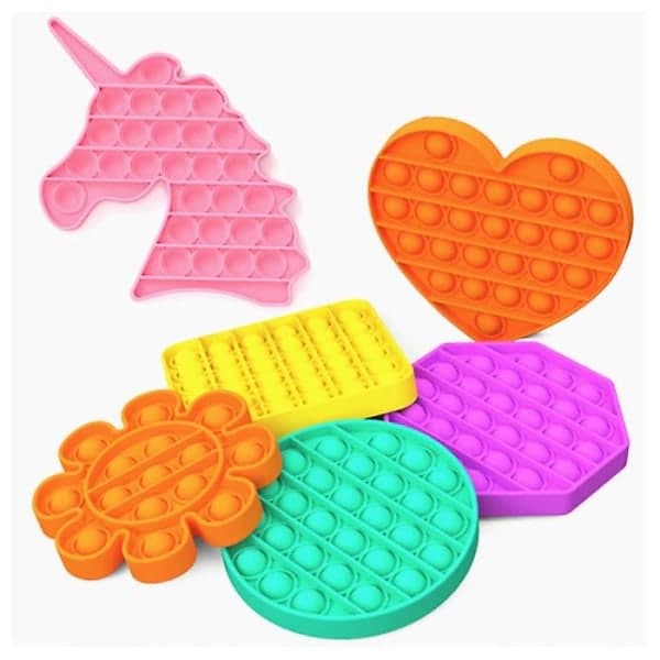 Stuff Certified® Pop It - Fidget Anti Stress Lelu Bubble Lelu Silikoni Neliö Valkoinen