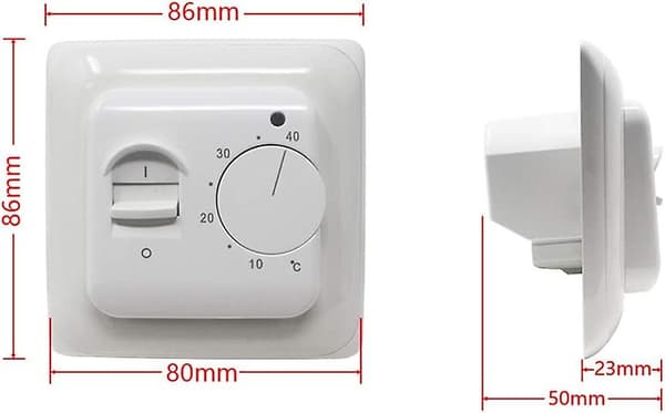 Manual Electric Underfloor Heating Thermostat with AC 220v 16a Probe, Mechanical Underfloor Heating Thermostat Controller