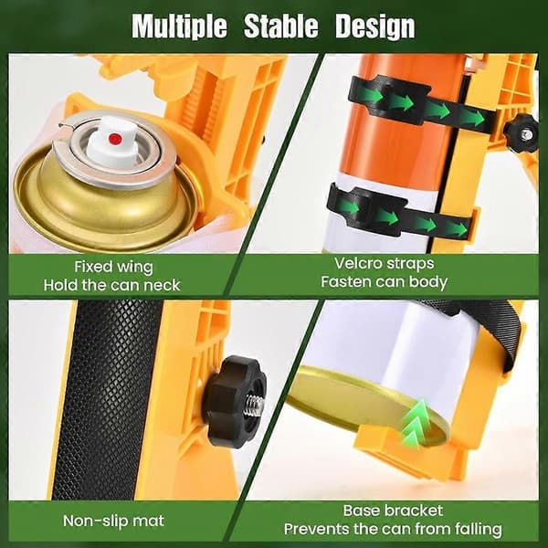 Spray Can Extension Pole Adapter, Adjustable Spray Bracket Adapter for Long-Range Wasp and Bee Sprays, Spray Paint Orange Orange