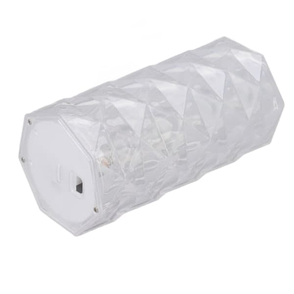 Kristallbordslampa IP54 Vattentät Transparent Mini LED Varmvit för Sovrum Sängbord