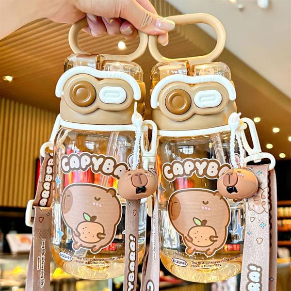 Stylish Capybara Water Bottles with Capybara Water Cup for Family and Work Environment