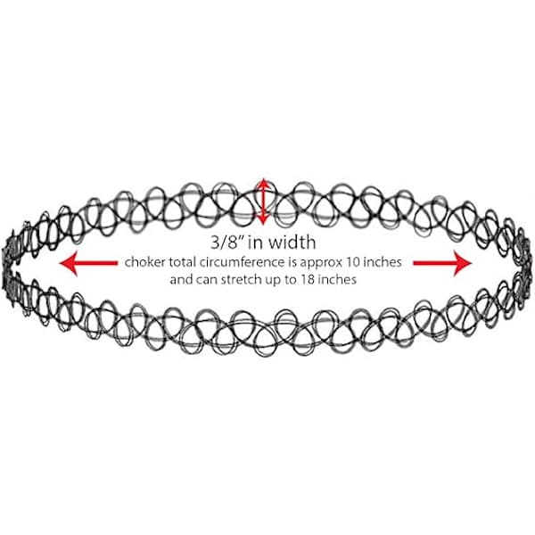12-pack Choker-kaulakorut Joustava Elastinen Korusetti