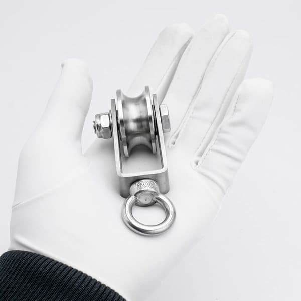 2 Steel Roller Blocks Inner Ball Bearings Stainless Steel Rollers for Rope