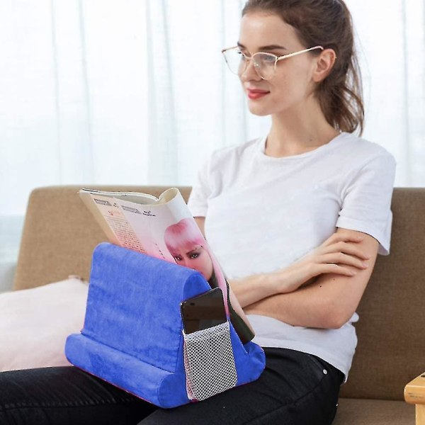Pehmeä tyyny tablettiteline iPadille, monikulmainen tablettipuhelimen pidike, polvituki, matkapuhelimen pidike, viininpunainen