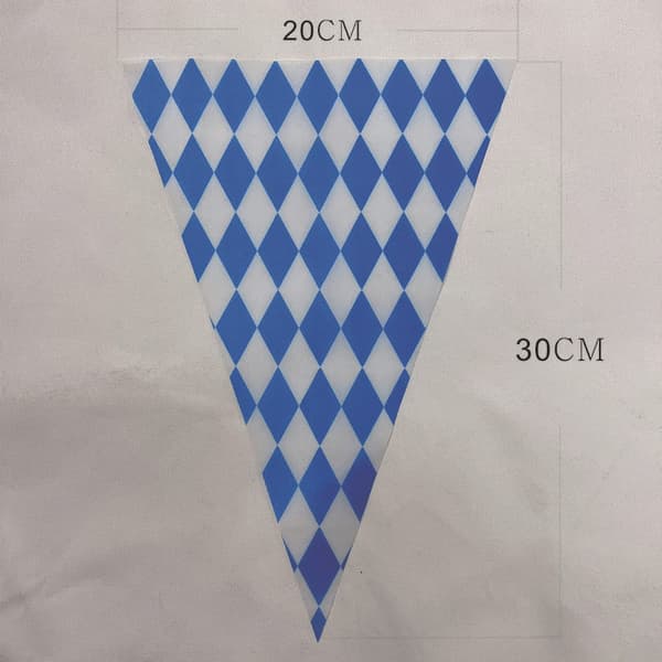 10m Oktoberfest-vimpel 2 stk, Polyester, 20x30 cm
