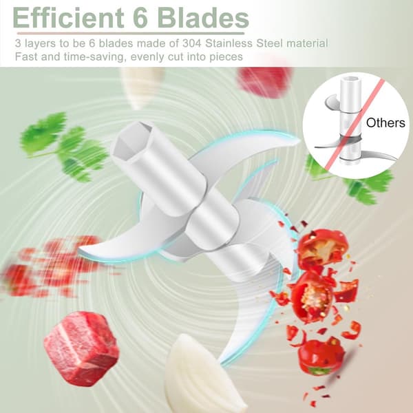 Kitchen Mixer - 400ML Large Capacity - 6 Blade Chopper - USB Rechargeable - A Must-Have in the Kitchen for Home Use
