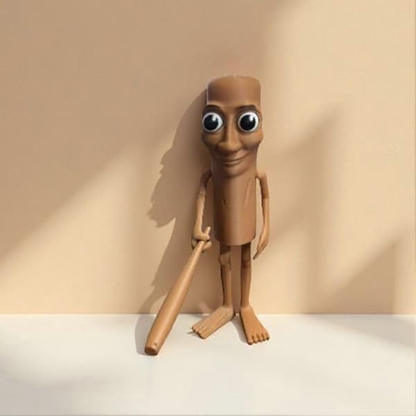 Tung Tung Tung Sahur 3D-printad samlarfigur skrivbordsdekoration Brainrot-meme