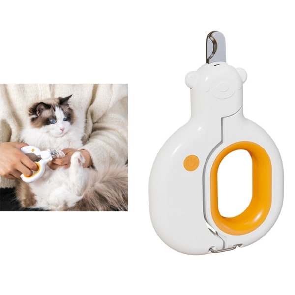LED Lys Kat Hunde Negleklippere Professionel Kæledyrs Negletrimmer med Sikkerhedslås Kæledyrspleje Grooming Værktøj Lilla