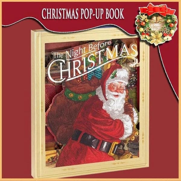 Hallmark The Night Before Christmas Jumbo Pop-Up Bok Med Lys og Lyd