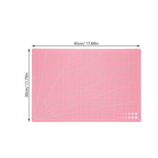Hantverks Skärmatta PP 45x30 cm Rosa DIY Skärbräda 12