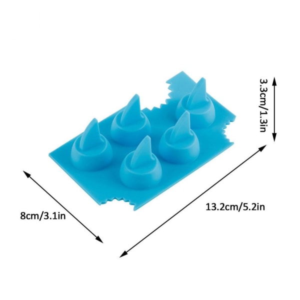 Silikon Hai Fin Isbitbrett, DIY Isbitform Kjøkkenverktøy, Kjøkken Silikon Hai Fin Isbitbrett for Hai-elskere 1 pc