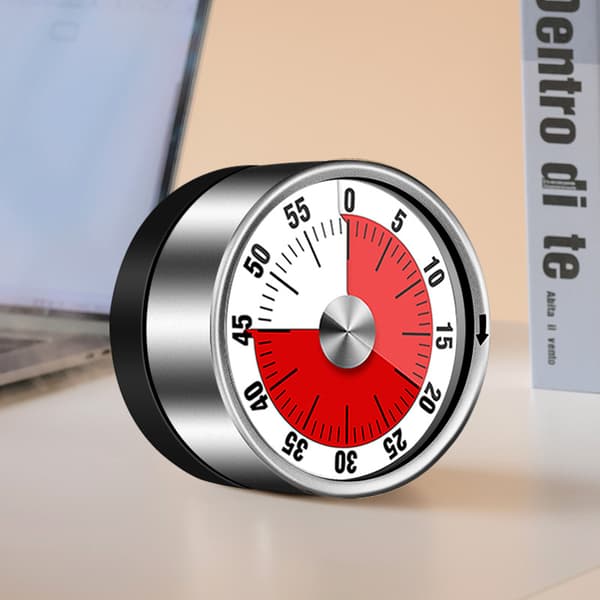 Magnetisk mekanisk timer Sølv Silver 123