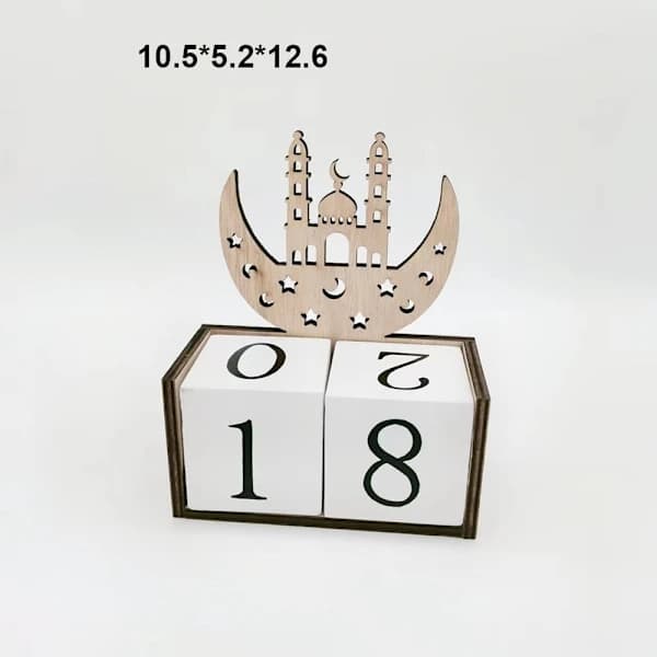 DIY Ramadan Countdown Calendar 2023 Eid Mubarak Wooden Decoration
