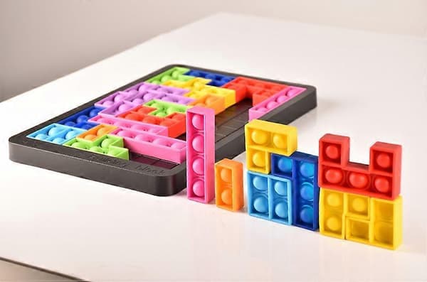 Byggeklods Pop it Puslespil - Popit Spil 25*16.7*1.8CM