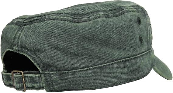 Vintage militærcaps med brem i bomull