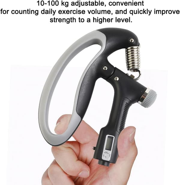 Grip Strength 10-100kg Grip Strength Trainer - Adjustable Grip Strength with Stainless Steel
