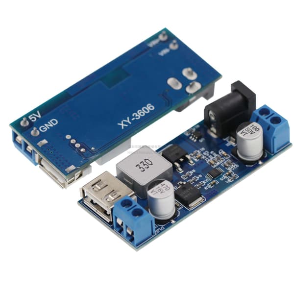 DC 12V 24V til DC 5V 5A Buck Converter Modul, 9-36V Nedtrapping til USB 5V Transformator Dobbel Utgang Spenningsregulator