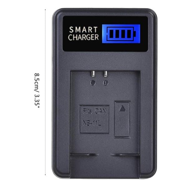 Portable LCD USB Battery Charger for NB11L A3400 IS Cameras, Convenient Power Source
