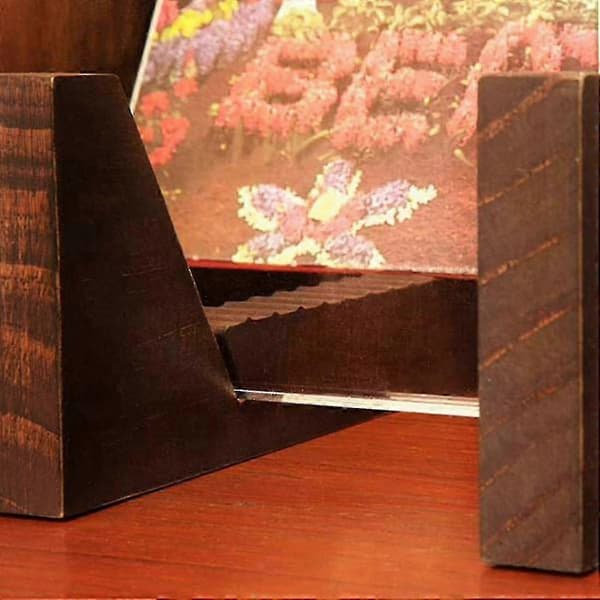 Vinylpladeopbevaring i træ - LP-pladestativ til 50 12-tommer plader