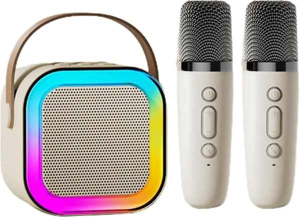 Portable Karaoke Machine, Wireless Speaker with Microphone for Home & Outdoors