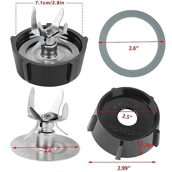 Reservdelar för Oster Osterizer Blender med 4902 Blender Jar Bottom & 6 Point Fusion B