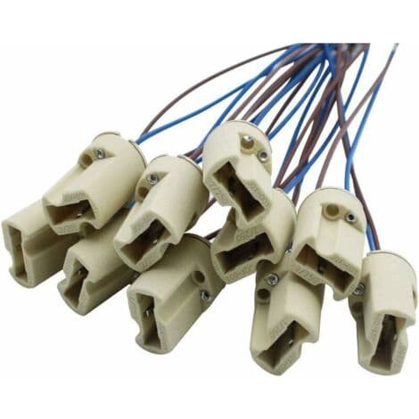 G9 Ceramic Lamp Holder, Ceramic Connector Socket for Halogen Lamp, G9 Lamp Holder 250V, G9 Ceramic Lamp Holder, 10 Pieces