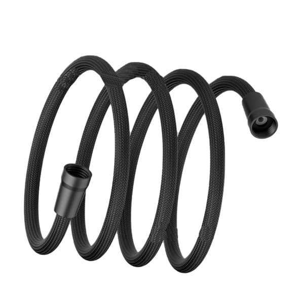 2 Meter Black Nylon Anti-Explosion Shower Hose with PP Cap 100