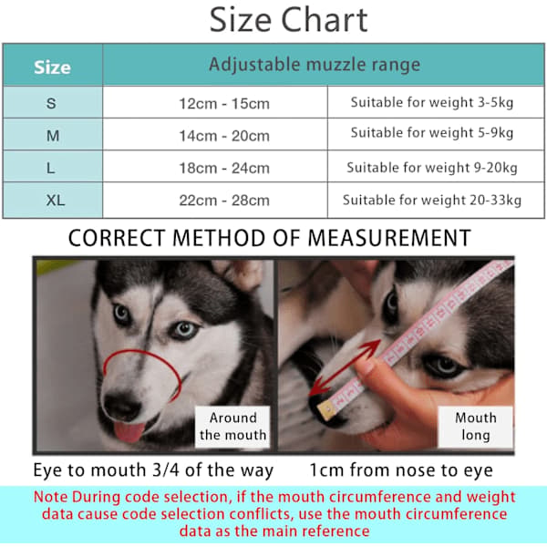 Dog Muzzle, Breathable Adjustable Muzzle and Dog Training Muzzle to Prevent Biting and Barking Suitable for Large Medium and Small Do...