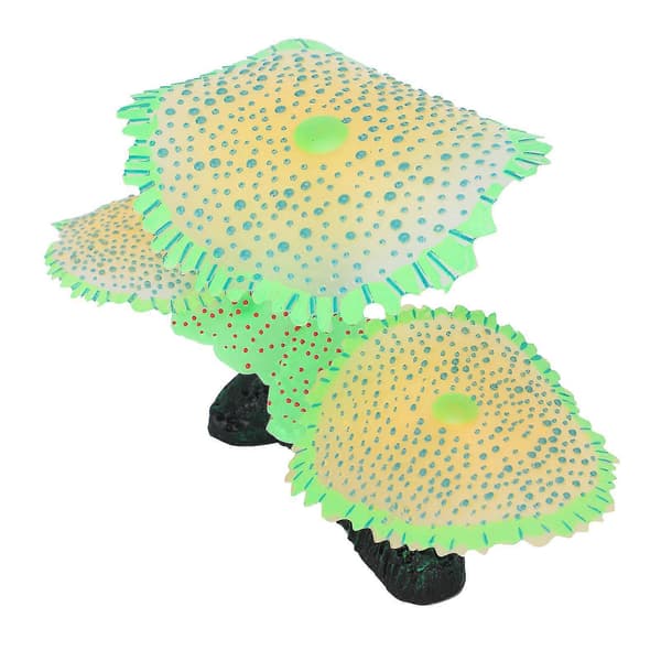 Green Artificial Silicone Coral Plants for Aquarium Decoration