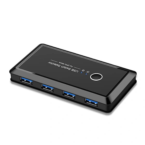 USB 3.0 Switch Hub-Vælger 2 Computere Deler 4 Enheder til Tastatur Mus Printer
